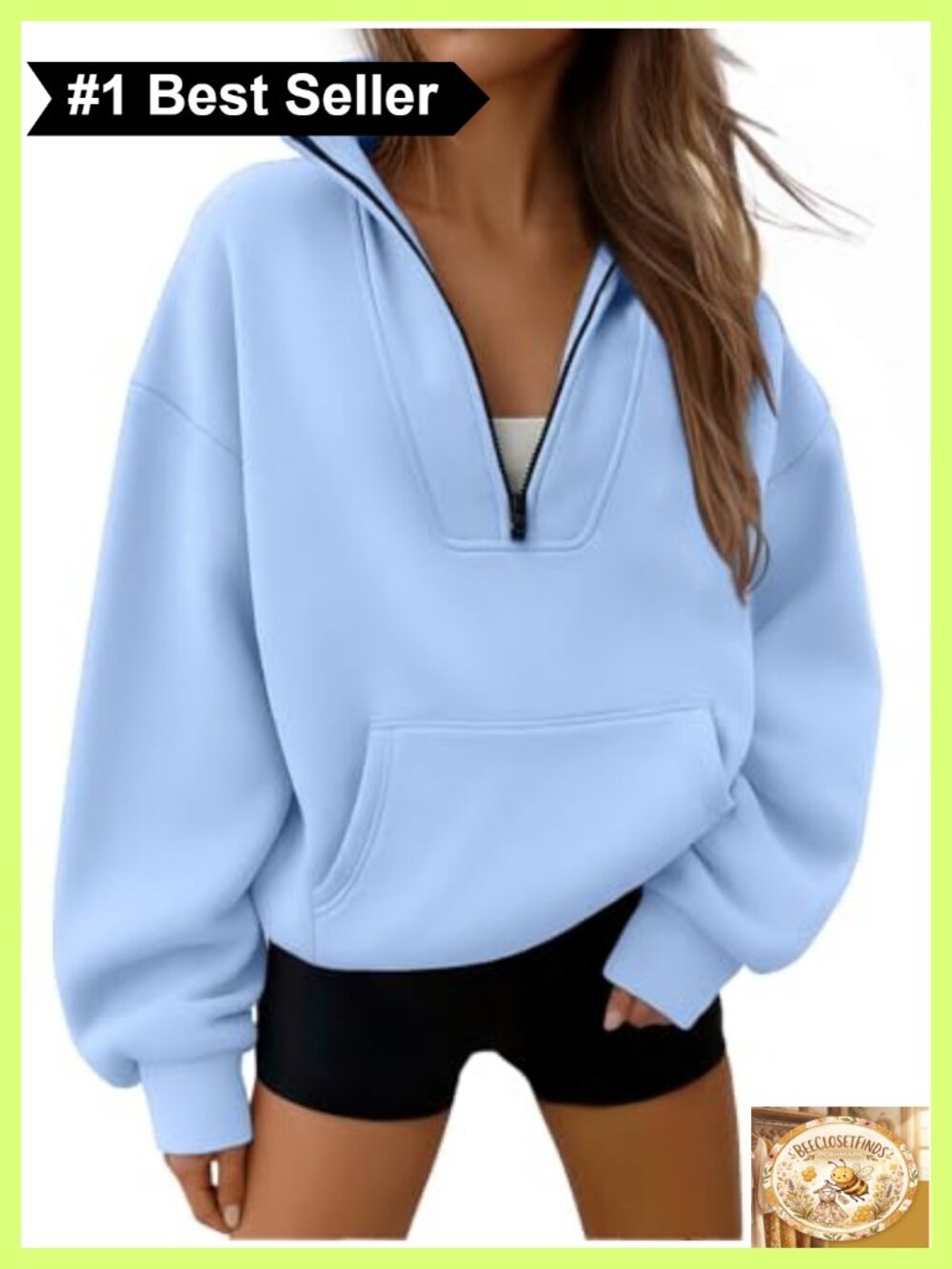 Quarter Half Zip Pullover Sweatshirt Hoodie Workout Casual Womens